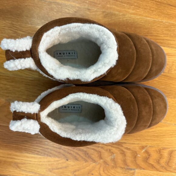 Inuikii Brown Shearling Boots - Picture 4 of 4